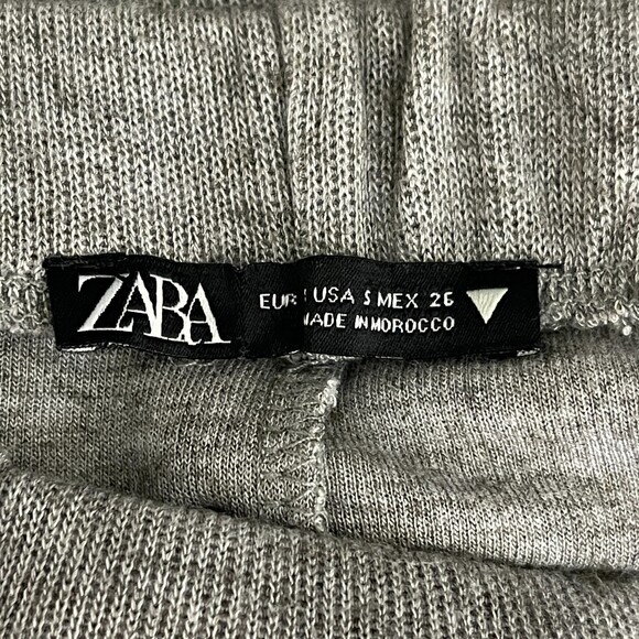 Zara Double Front Slit Wool Blend Ribbed Midi Skirt Women's Size Small - Picture 3 of 7